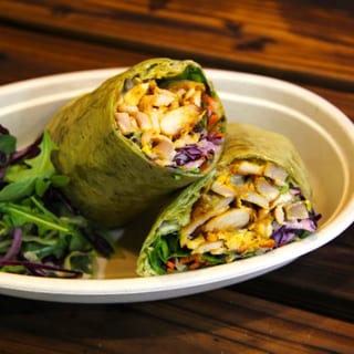 Chicken Roll Shawarma (Spinach Bread)