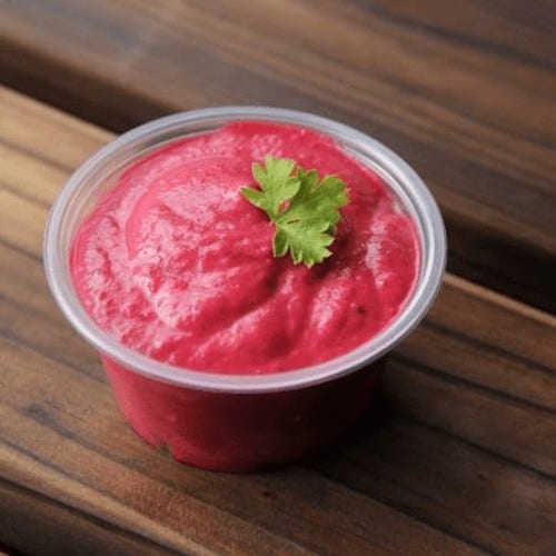 Hummus Beet Sauce.